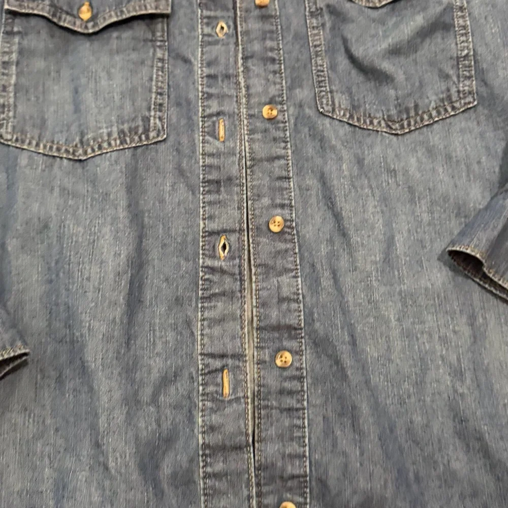 sofia by sofia vergara Dark Blue Denim Button-Down Shirt - Picture 2 of 3